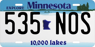 MN license plate 535NOS