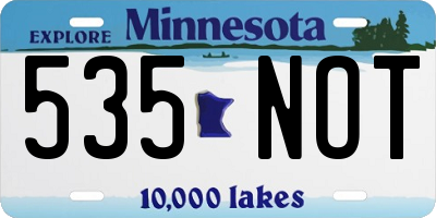MN license plate 535NOT