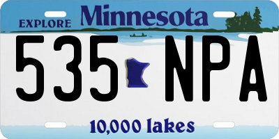 MN license plate 535NPA