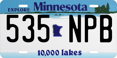 MN license plate 535NPB