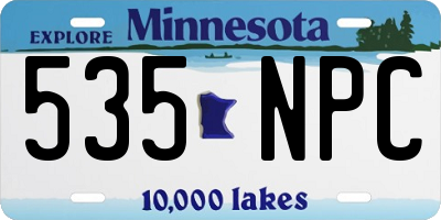 MN license plate 535NPC