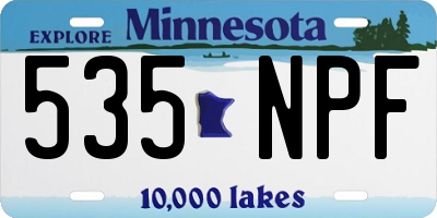 MN license plate 535NPF
