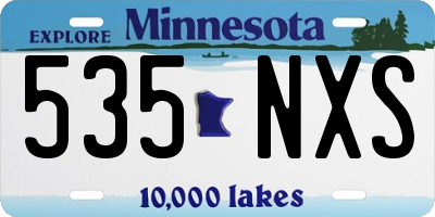 MN license plate 535NXS