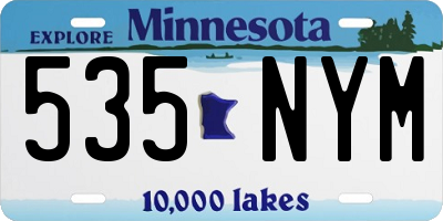 MN license plate 535NYM
