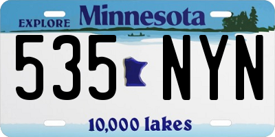 MN license plate 535NYN