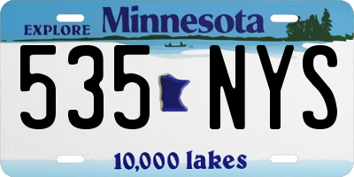 MN license plate 535NYS