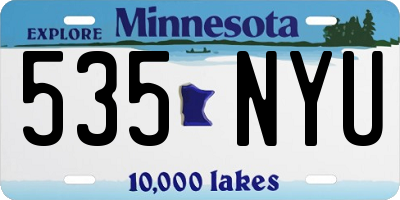 MN license plate 535NYU
