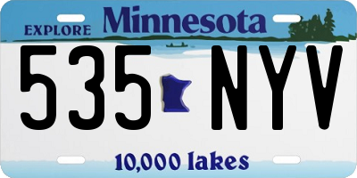 MN license plate 535NYV
