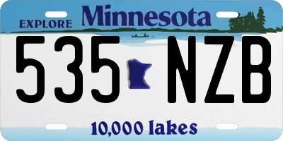 MN license plate 535NZB