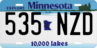MN license plate 535NZD