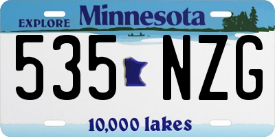 MN license plate 535NZG