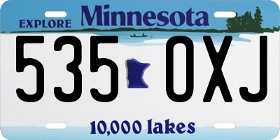 MN license plate 535OXJ