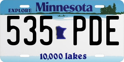 MN license plate 535PDE