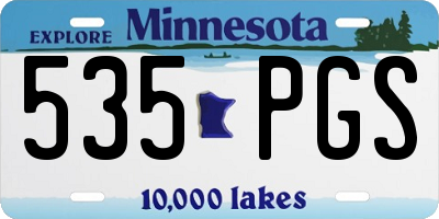 MN license plate 535PGS