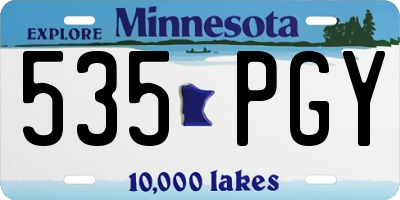 MN license plate 535PGY