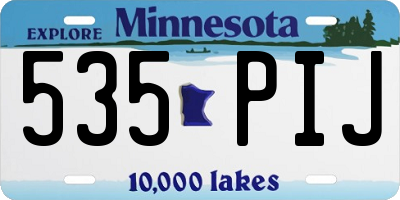 MN license plate 535PIJ