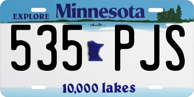 MN license plate 535PJS