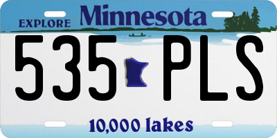 MN license plate 535PLS