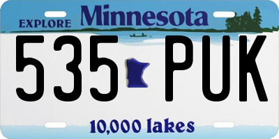 MN license plate 535PUK
