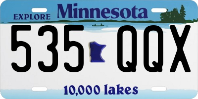 MN license plate 535QQX