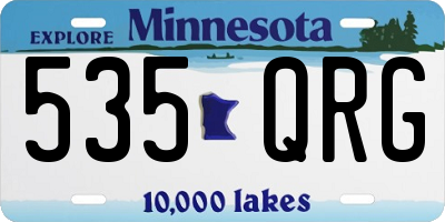 MN license plate 535QRG