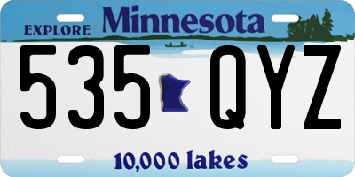 MN license plate 535QYZ