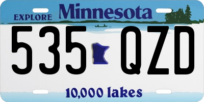 MN license plate 535QZD