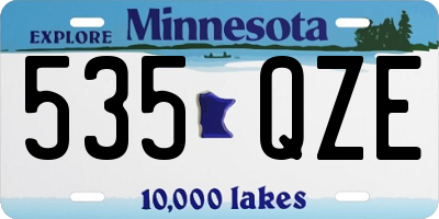 MN license plate 535QZE