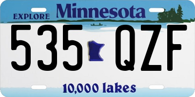 MN license plate 535QZF