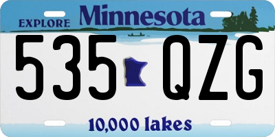 MN license plate 535QZG
