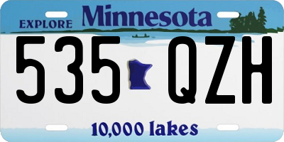 MN license plate 535QZH
