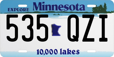 MN license plate 535QZI
