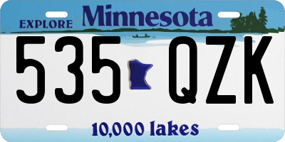 MN license plate 535QZK