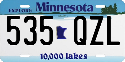 MN license plate 535QZL