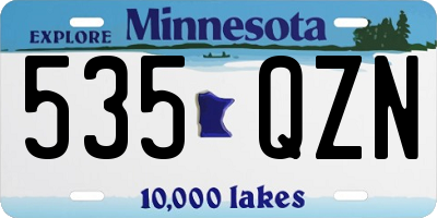 MN license plate 535QZN