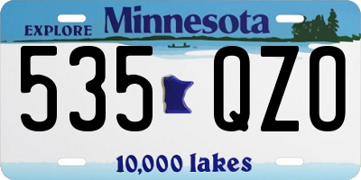 MN license plate 535QZO
