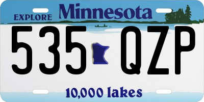 MN license plate 535QZP