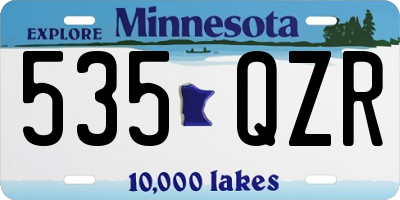 MN license plate 535QZR