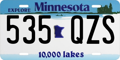 MN license plate 535QZS