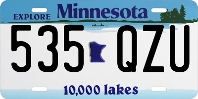 MN license plate 535QZU
