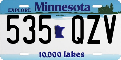 MN license plate 535QZV