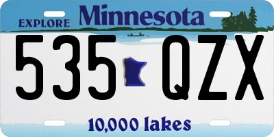 MN license plate 535QZX