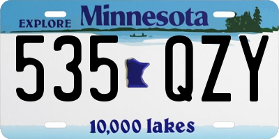 MN license plate 535QZY