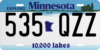 MN license plate 535QZZ