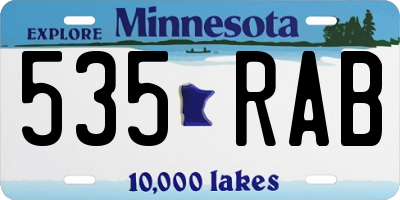 MN license plate 535RAB