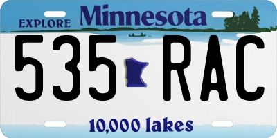 MN license plate 535RAC