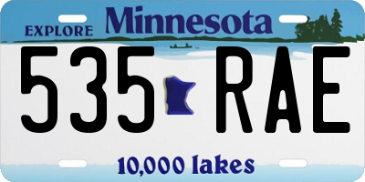 MN license plate 535RAE