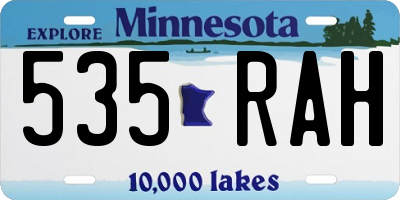 MN license plate 535RAH