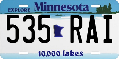 MN license plate 535RAI