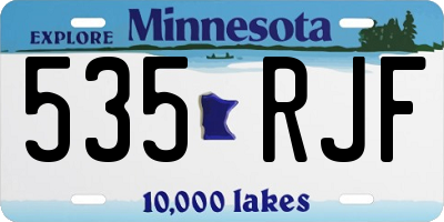 MN license plate 535RJF